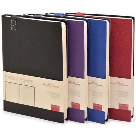 Ежедневник недатированный Bruno Visconti Trend искусственная кожа А5 136 листов черный (147x214 мм) (артикул производителя 3-516/01)