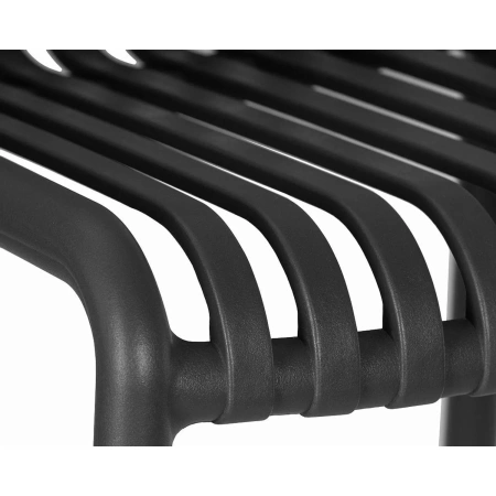 Стул барный Dobrin Chloe bar тёмно-серый/чёрный (пластик/пластик)