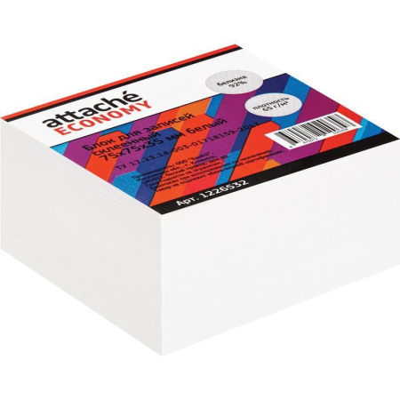Блок для записей Attache Economy 75x75x35 мм белый проклеенный (плотность 65 г/кв.м) Блок для записей Attache Economy 75x75x35 мм белый проклеенный (плотность 65 г/кв.м)