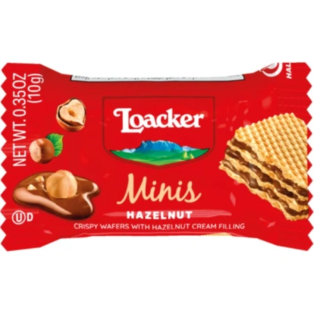 Вафли Loacker Minis 10 г (200 штук в упаковке)