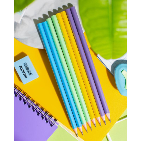 Карандаш чернографитный HB Attache Bright Colors заточенный трехгранный  (желтый корпус)