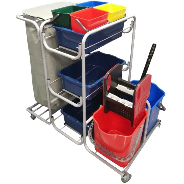 Тележка уборочная Эко-Форс 26EF/1 2-ведерная с отжимом 2x25 л