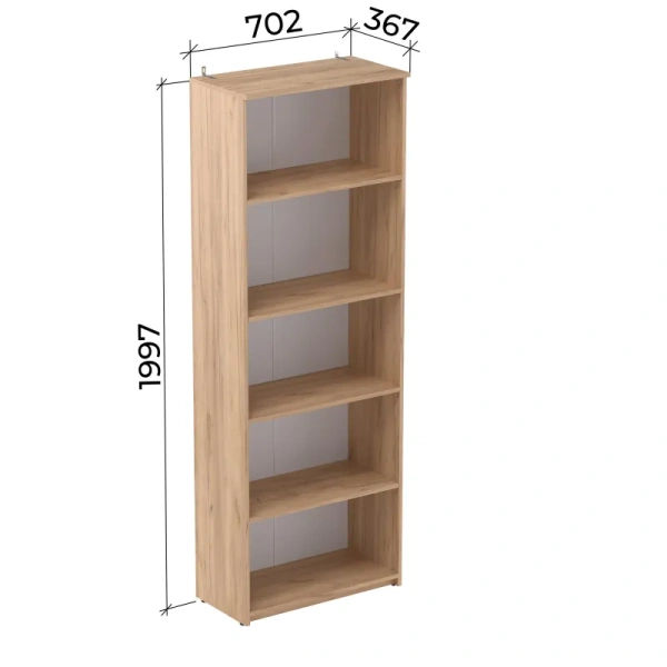 Стеллаж для документов Easy Оптима LT (дуб крафт золотой, 702х367х1997  мм)