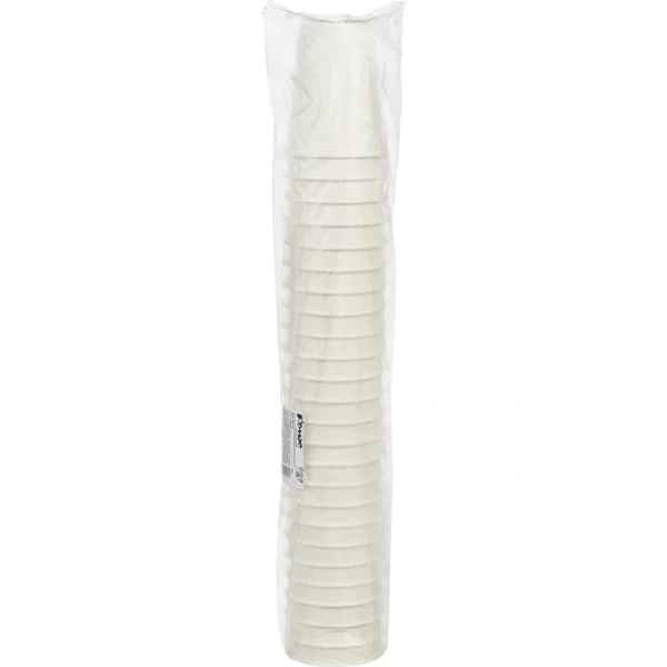 Стакан одноразовый бумажный 300 мл белый 25 штук в упаковке Комус Стандарт