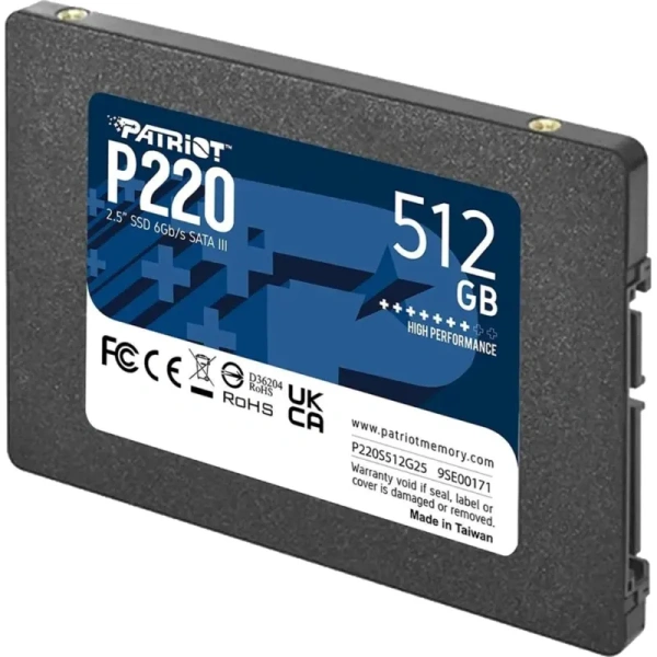 SSD накопитель Patriot Memory P220S512G25 512 ГБ