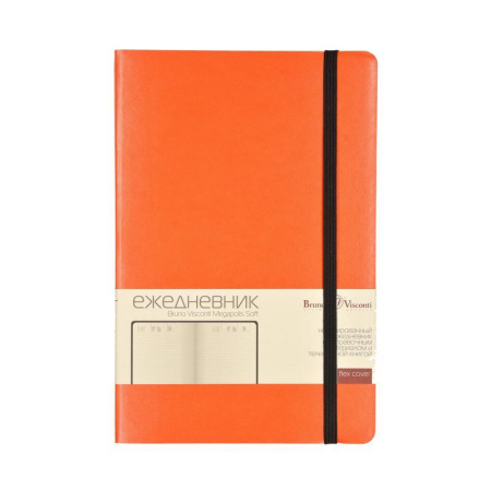 Ежедневник недатированный Bruno Visconti Megapolis Soft искусственная кожа А5 136 листов оранжевый (черный обрез, 144х212 мм) (артикул производителя 3-470/01) Ежедневник недатированный Bruno Visconti Megapolis Soft искусственная кожа А5 136 листов оранжевый (черный обрез, 144х212 мм) (артикул производителя 3-470/01)