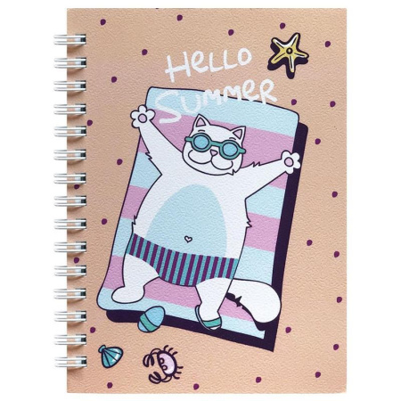 Блокнот Be Smart Hello Summer А6 80 листов в клетку на спирали Блокнот Be Smart Hello Summer А6 80 листов в клетку на спирали