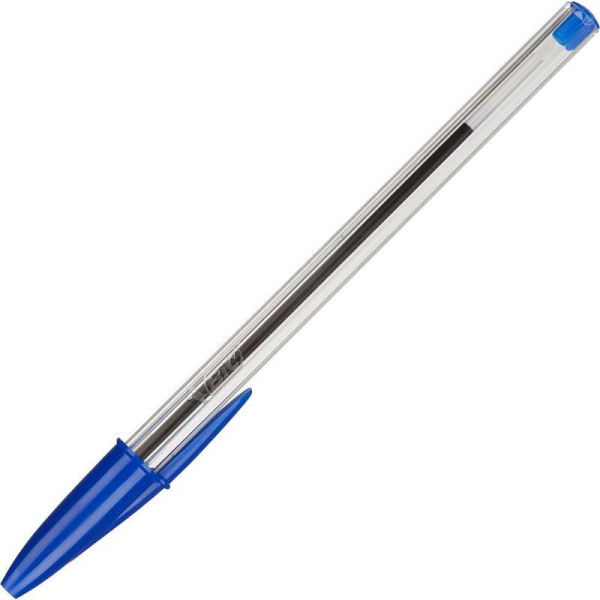 Ручка шариковая BIC Cristal синяя (толщина линии 0.4 мм)