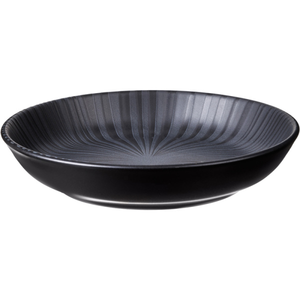 Тарелка суповая Oxford FLAT Shape ONIX керамика 20.5 см черная