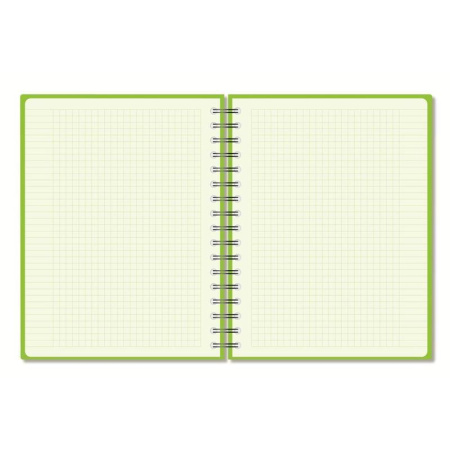 Бизнес-тетрадь Attache Bright colours A5 96 листов салатовая в клетку на спирали (160x207 мм)