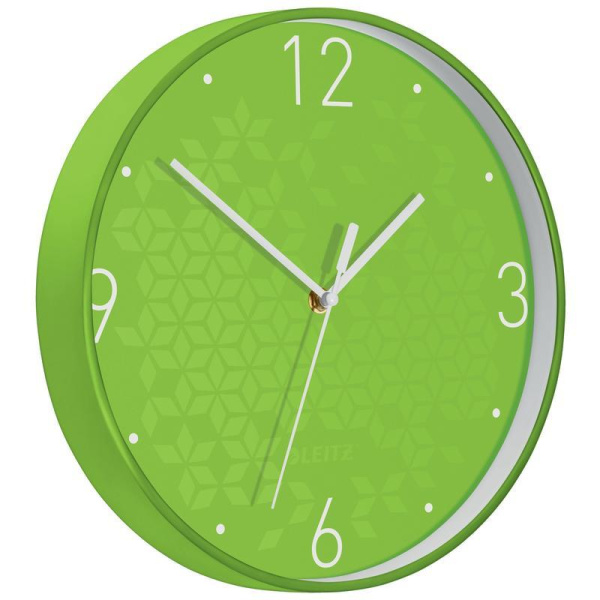 Часы настенные Leitz Wow зеленые (29x4.3x29.8 см)
