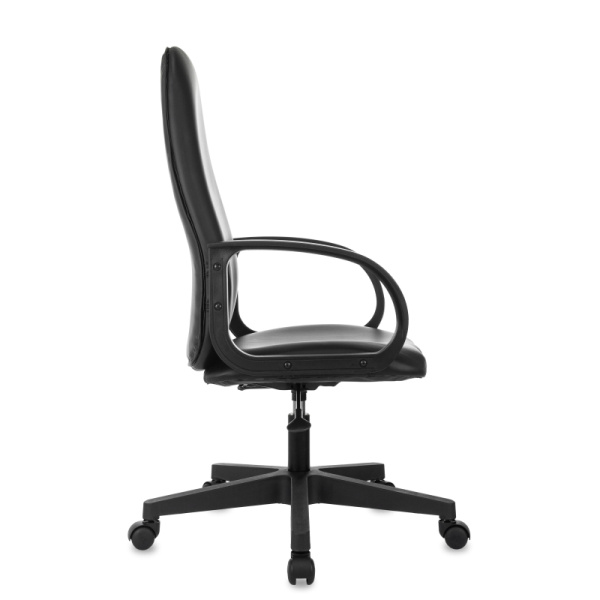 Кресло для руководителя Комус Мебель EChair 660 чёрное (экокожа,   пластик)