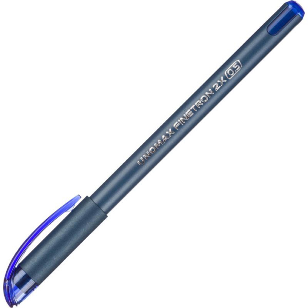 Ручка шариковая неавтоматическая Unomax Finetron 2x синяя (толщина линии  0.3 мм)