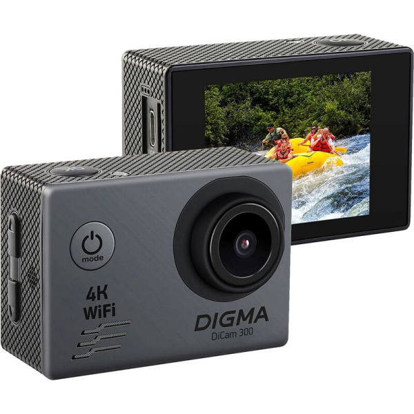 Экшн-камера Digma DiCam 300 серая