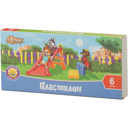 Пластилин №1 School Шустрики 6 цветов
