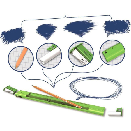 Линейка Y-Plus 4 в 1 пластиковая 20 см (в ассортименте)