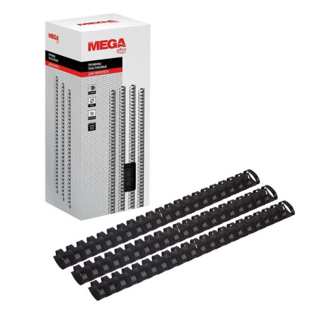 Пружины для переплета пластиковые ProMega Office 28мм черные 50шт/уп. Пружины для переплета пластиковые ProMega Office 28мм черные 50шт/уп.