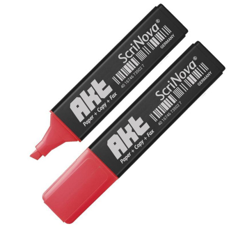 Текстовыделитель ScriNova Akt красный (толщина линии 1-5 мм)