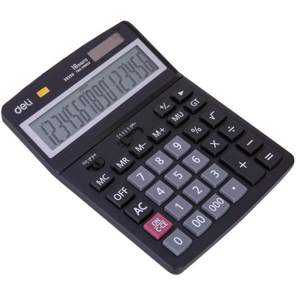 Калькулятор настольный Deli E39259 16-разрядный черный 192.8х148.5х45.5  мм