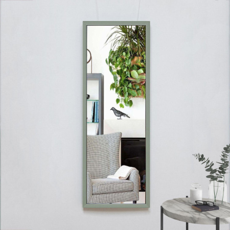 Зеркало настенное Комус Мебель (зелёный, 340х940 мм)