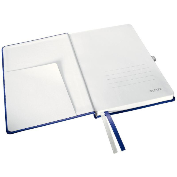 Бизнес-тетрадь Leitz Style А5 80 листов синяя в клетку на сшивке  (145х211 мм)