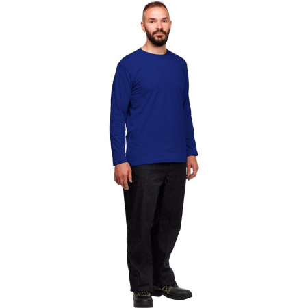 Футболка васильковая длинный рукав 100% хлопок XL (52-54) Футболка васильковая длинный рукав 100% хлопок XL (52-54)