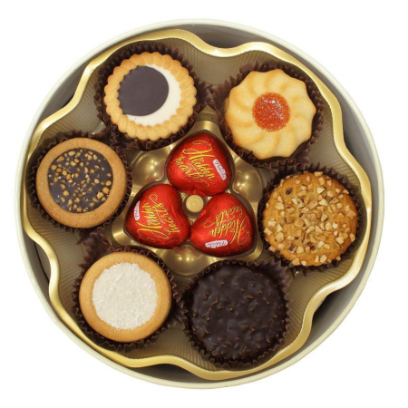 Печенье сдобное Бискотти Santa Bakery + шоколадные конфеты 500 г