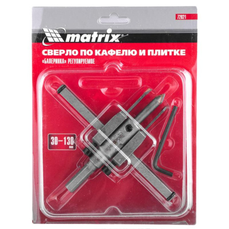 Сверло балеринка по кафелю Matrix 30-130 мм (72821)