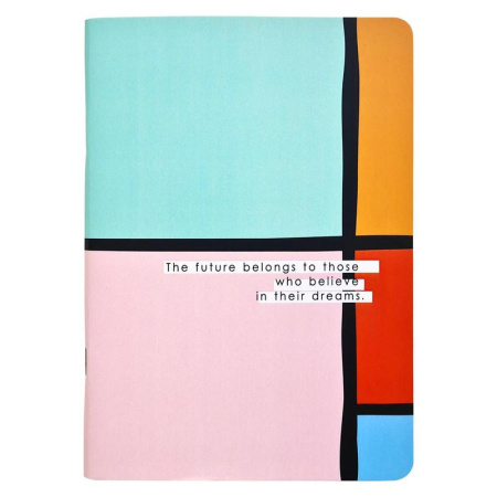 Бизнес-тетрадь Be Smart Abstract A5 48 листов разноразноцветная в клетку  на скрепке (150x210 мм)