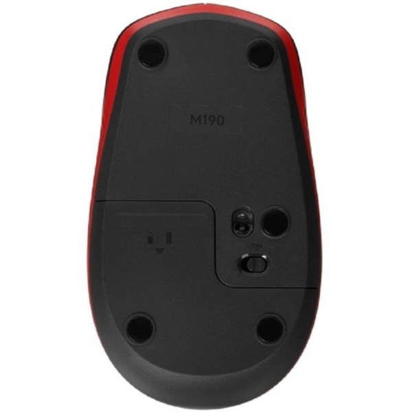 Мышь компьютерная Logitech M190 красно-черная (910-005908)