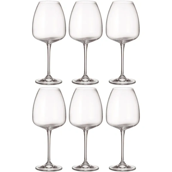 Набор бокалов для красного вина Crystal Bohemia Anser стеклянные 610 мл   (6 штук  в  упаковке)