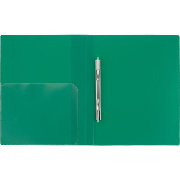 Скоросшиватель пластиковый с пружинным механизмом Attache A4 до 200  листов зеленый (толщина обложки 0.7 мм)