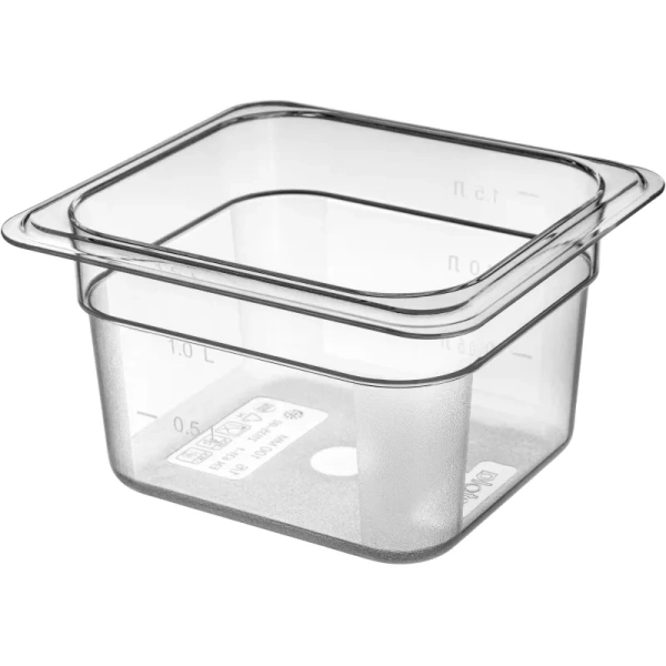 Гастроёмкость Restola GN 1/6 17.6х16.2х10 см 1.6 л поликарбонат