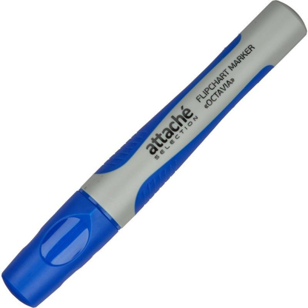 Маркер для бумаги для флипчартов Attache Selection Octavia синий (толщина линии 2-3 мм) круглый наконечник