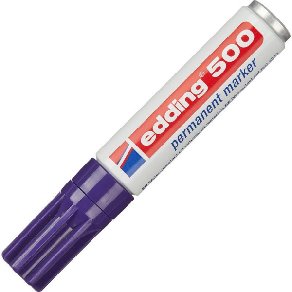 Маркер перманентный Edding 500/8 фиолетовый (толщина линии 2-7 мм) скошенный наконечник