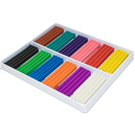 Пластилин классический Луч Zoo 12 цветов 180 г со стеком Пластилин классический Луч Zoo 12 цветов 180 г со стеком