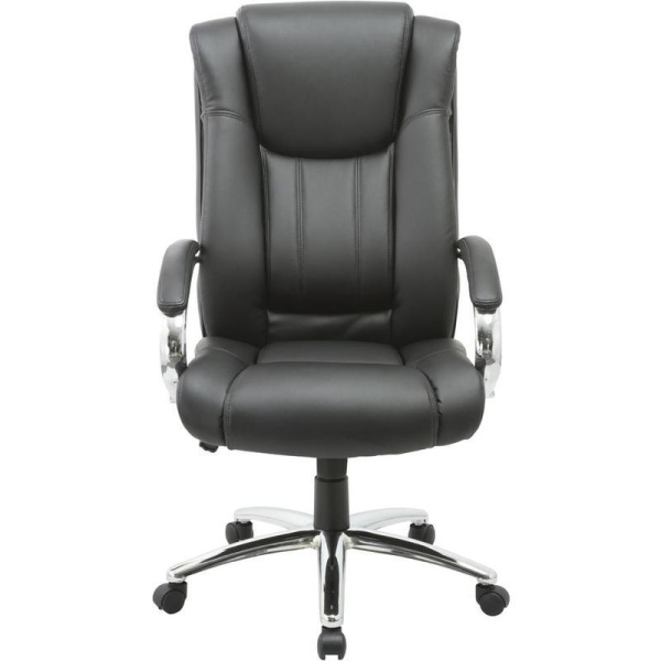 Кресло для руководителя Easy Chair 561 TR черное (рециклированная кожа с компаньоном, металл)