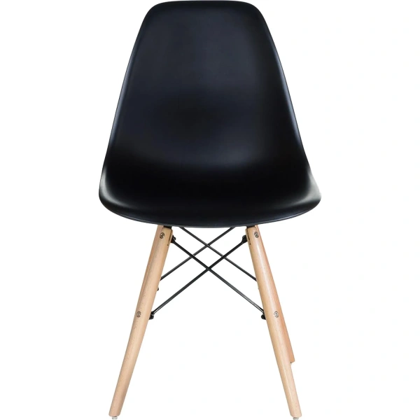 Стул обеденный Dobrin DSW чёрный (пластик, массив дерева)