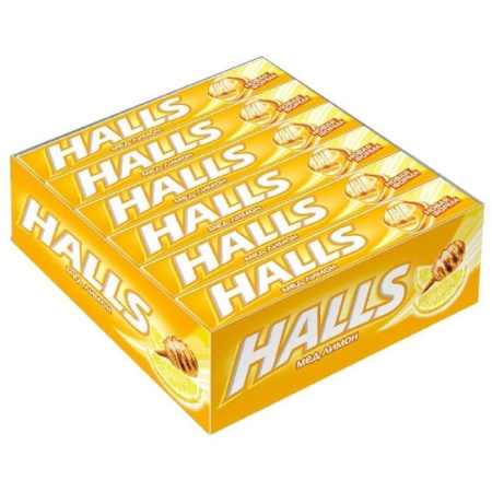 Леденцы Halls мед и лимон (12 штук по 25 г)