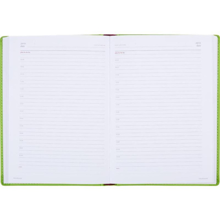 Ежедневник недатированный Attache Velvet искусственная кожа Soft Touch  A5+ 136 листов салатовый (146х206 мм)