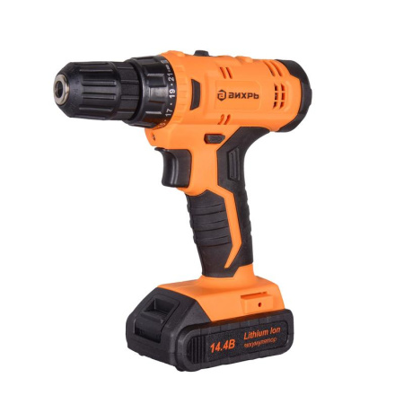 Дрель-шуруповерт безударная аккумуляторная Вихрь ДА-14Л-2KА 14.4 В  Li-ion 2 АКБ 1.5 Ач+ЗУ (72/14/20)