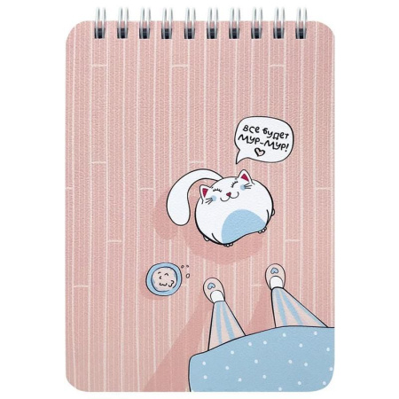Блокнот Be Smart Mur-mur А6 100 листов в клетку на спирали