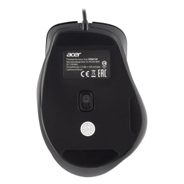 Мышь компьютерная Acer OMW120 черная (ZL.MCEEE.00H)