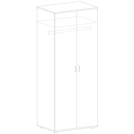 Гардероб Агат АО-28 (ольха, 800x580x1910 мм)