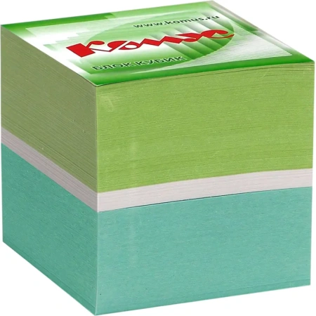 Блок для записей Комус 90x90x90 мм разноцветный (плотность 80 г/кв.м)