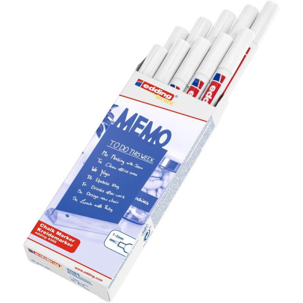 Маркер меловой Edding 4085 белый 1-2 мм