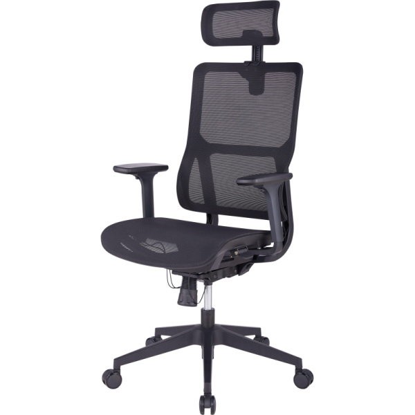 Кресло для руководителя Easy Chair 601 MC чёрное (сетка, пластик)