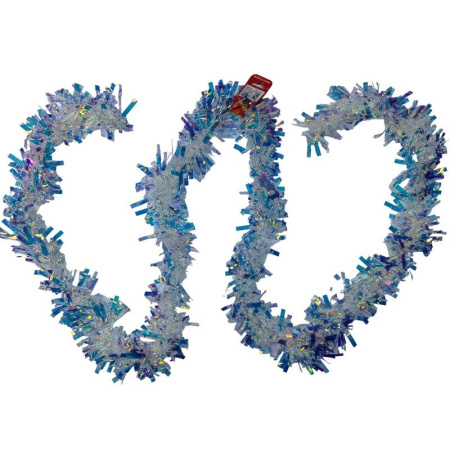 Мишура новогодняя серебристая 200x9 см (SDMT-HT-052)