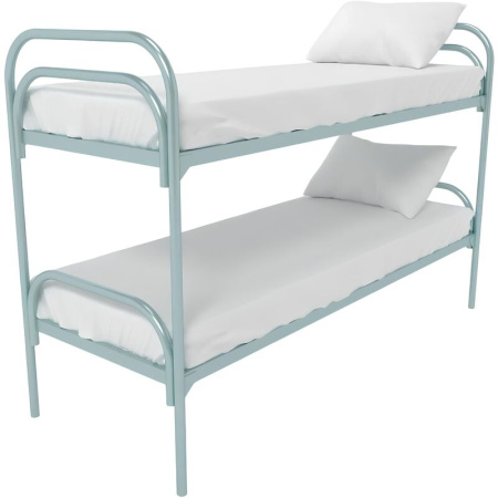 Кровать двухъярусная Стандарт + 2 металлическая (серый, 909х1350х1966  мм)