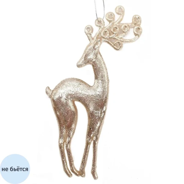 Новогоднее украшение Magic Time полистирол золотистое (высота 16.5 см)